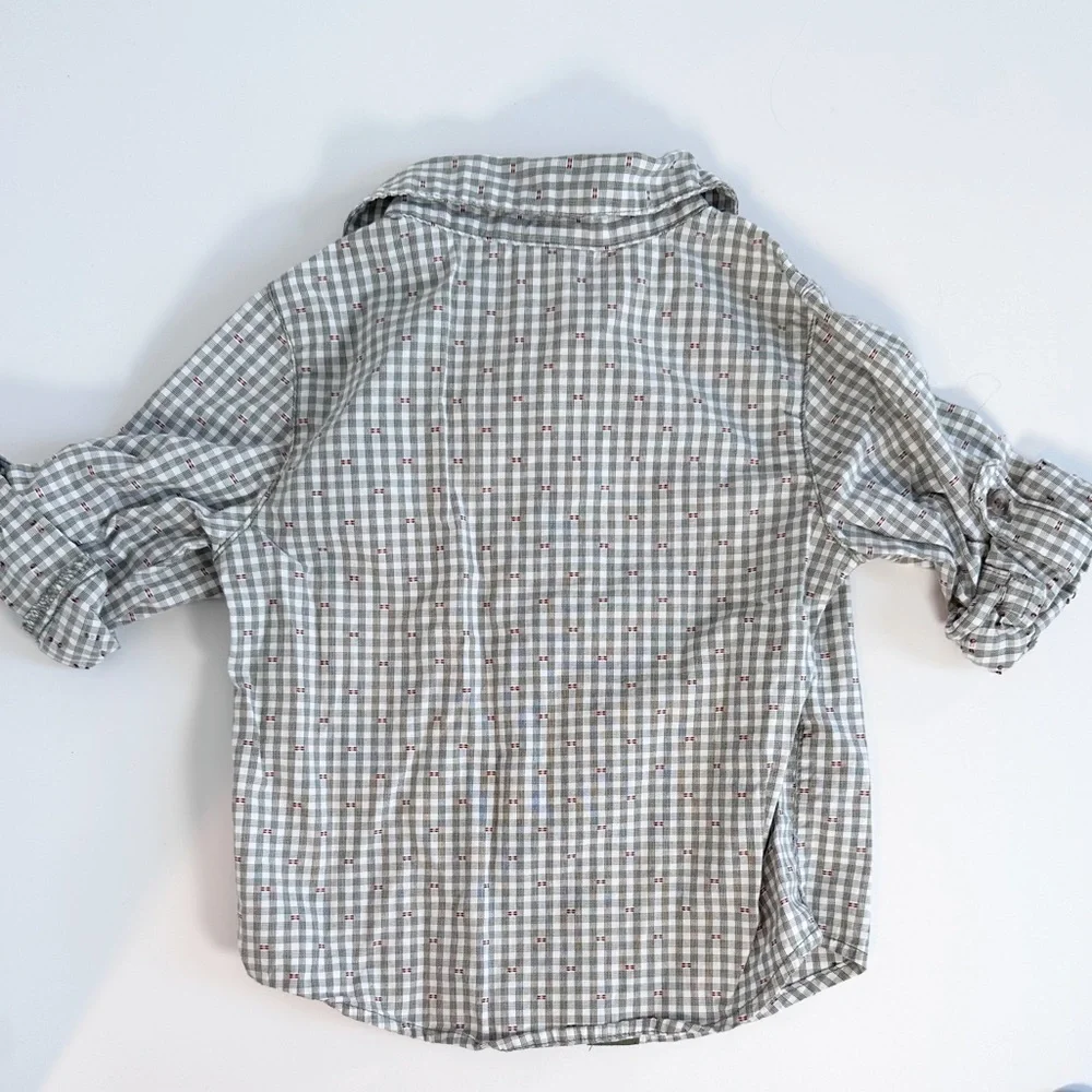 Cat and Jack button down shirt roll sleeve 18 months - Picture 3 of 4